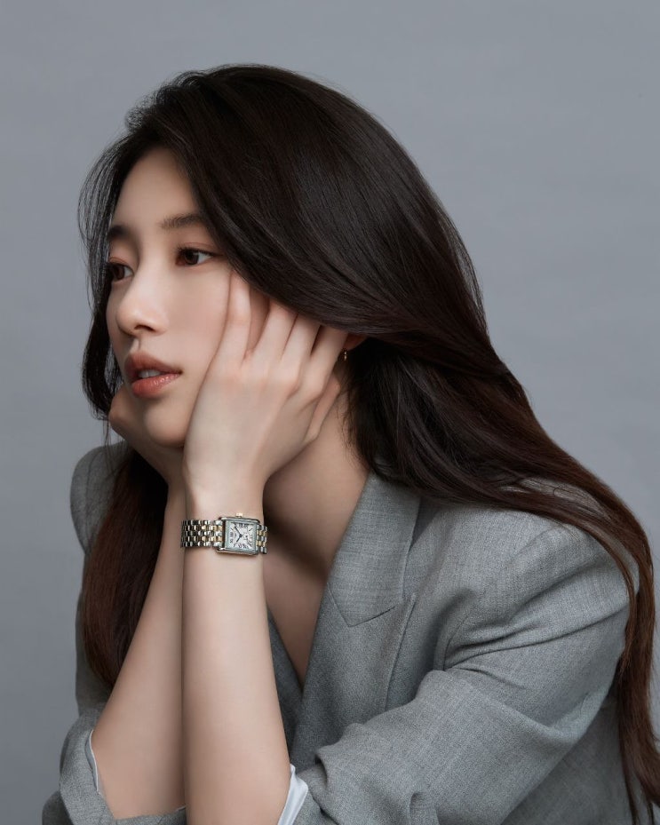  30대 여성들의 인기 예물로 PICK되는 명품 브랜드 론진의 여자 스퀘어 메탈 손목 시계 추천 w. 수지