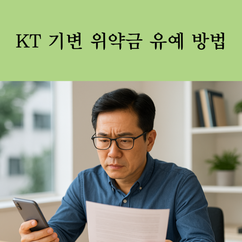 KT 기변할 때 위약금 없이 바꾸는 법, 유예 조건 총정리