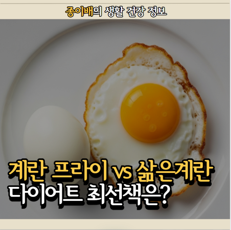  계란후라이 vs 삶은 계란, 다이어트를 위한 최선의 선택은?