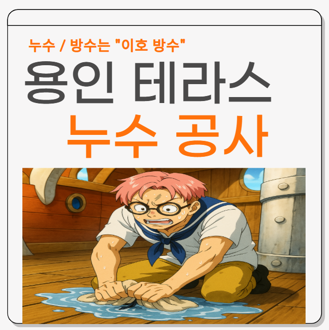  용인 테라스 방수 기흥 영덕동 주택 빗물 누수 물 샘 외부 방수공사 업체 추천