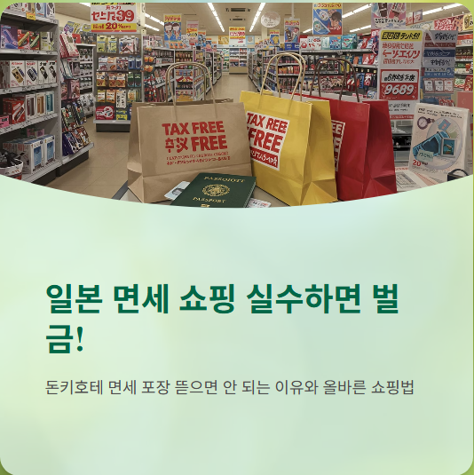  돈키호테 면세 포장 뜯으면 안돼요!! 일본 면세 쇼핑 팁 총정리!!