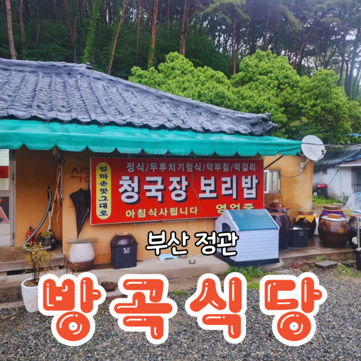  부산 정관 밥집 아침식사 되는 곳 집밥 느낌 나는 방곡식당