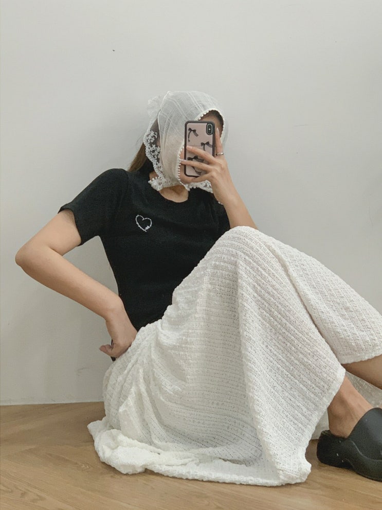  여름 데일리룩 완성! 밴딩 캉캉 롱 스커트로 꾸안꾸 스타일링 추천