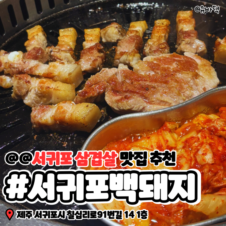  서귀포삼겹살맛집, 서귀포백돼지에서 고기와 함께한 제주 여행