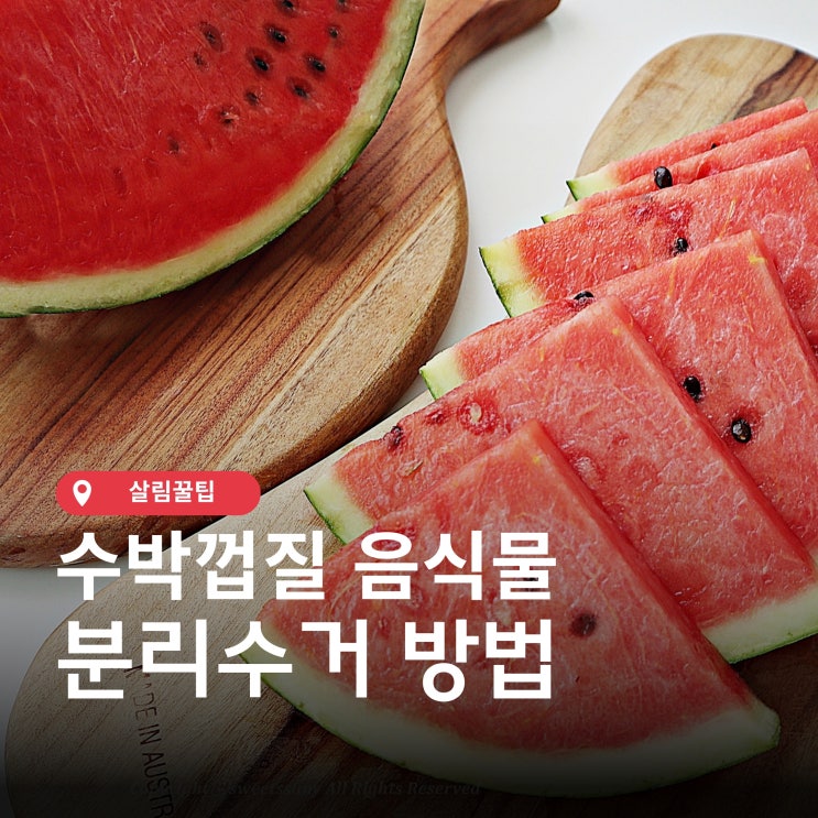  수박껍질 음식물 분리수거, 헷갈릴 땐 이렇게! 살림꿀팁