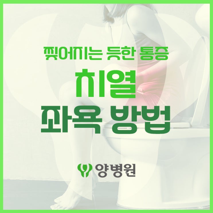  항문 피 가려움 치열 좌욕법은? | 명일 치질