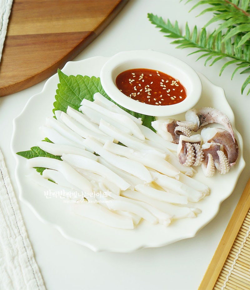 갑오징어 데치기 시간 갑오징어숙회 요리