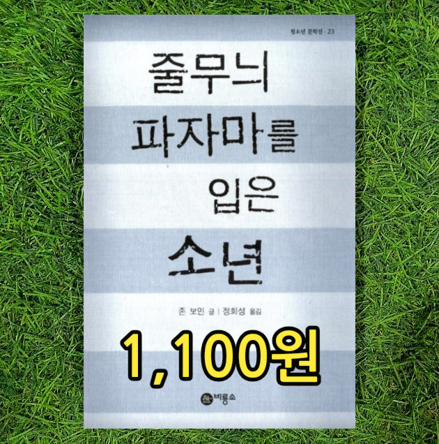  줄무늬 파자마를 입은 소년 책 1,100원 존 보인, 정회성  기증책 증정본 책 무게로 중고책 팔기 가능한 중고서점 아우슈비츠 수용소 배경 소설책