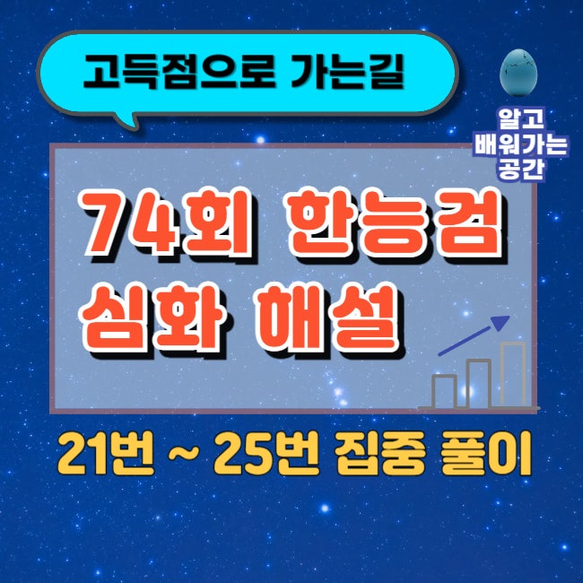  74회 한국사능력검정 심화 기출문제 21·22·23·24·25번 해설 : 높은 점수 전략