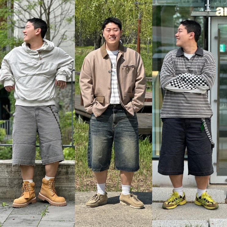  남성 버뮤다 반바지 3종 어널러코드 6부 데님