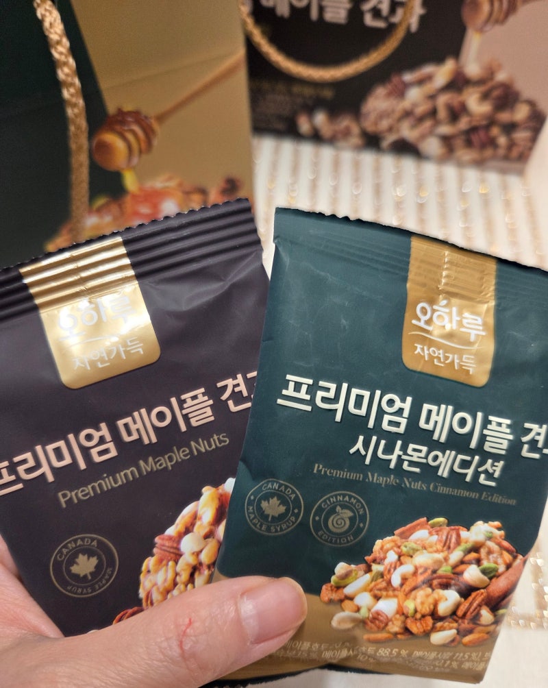 맛있고 건강한 견과류를 찾으신다면 - "오하루 프리미엄 메이플 견과" 추천합니다