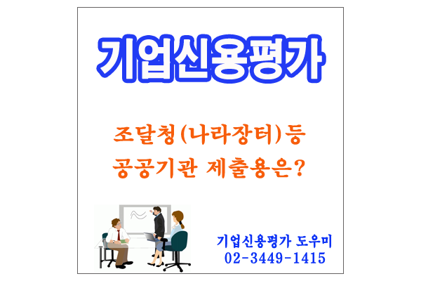 조달청등 공공기관용 기업신용평가등급확인서