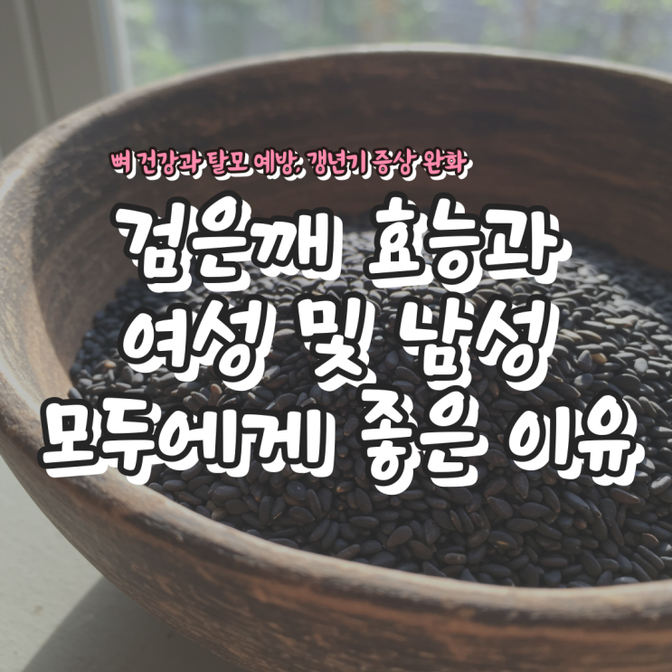  검은깨 효능 – 뼈 건강과 탈모 예방, 갱년기 여성 및 남성 모두에게 좋은 이유