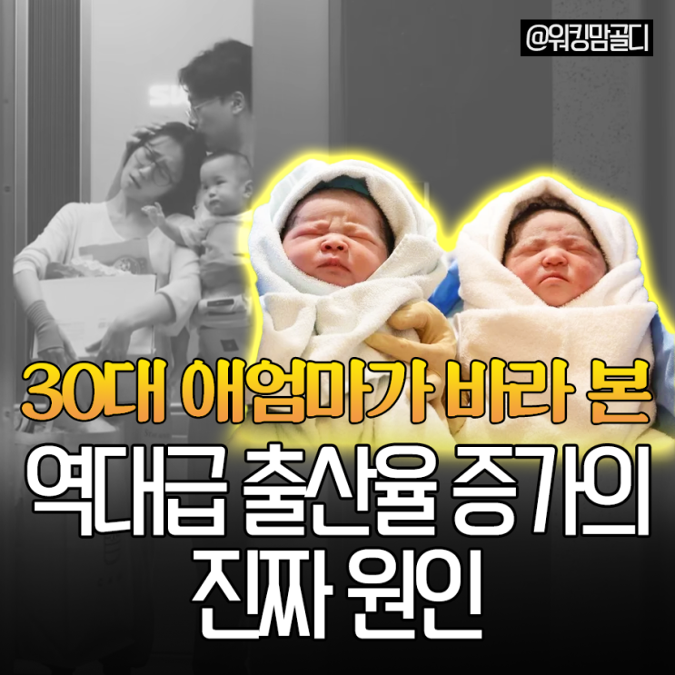  30대 애엄마가 현실적으로 짚어본 역대급 출산율 증가 원인