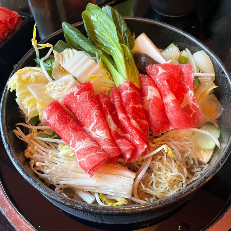  인천대입구역맛집 옥소반 송도점 스키야키 전문점
