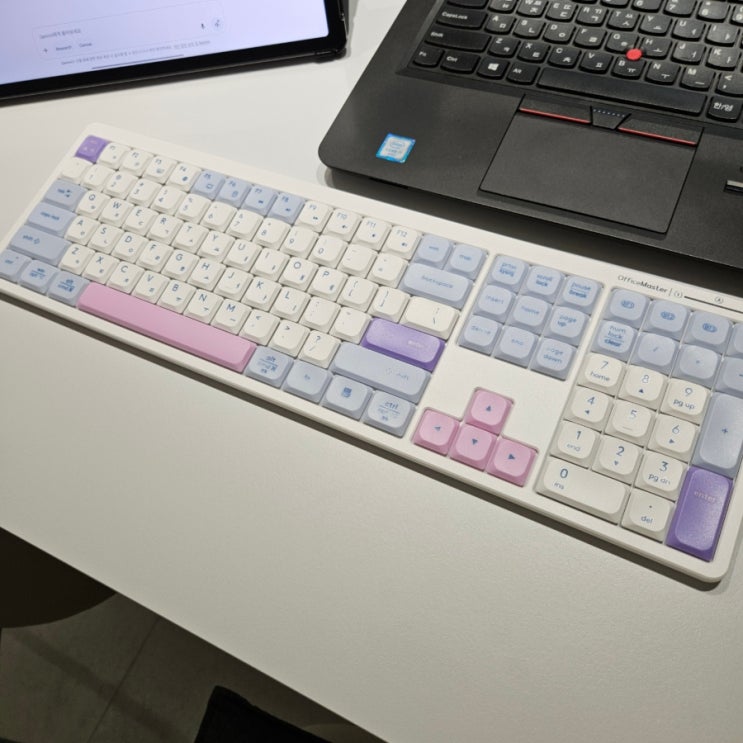  블루투스 무선키보드 / 한성컴퓨터 OfficeMaster 3모드 저소음 펜타그래프 유무선 키보드 (내돈내산)