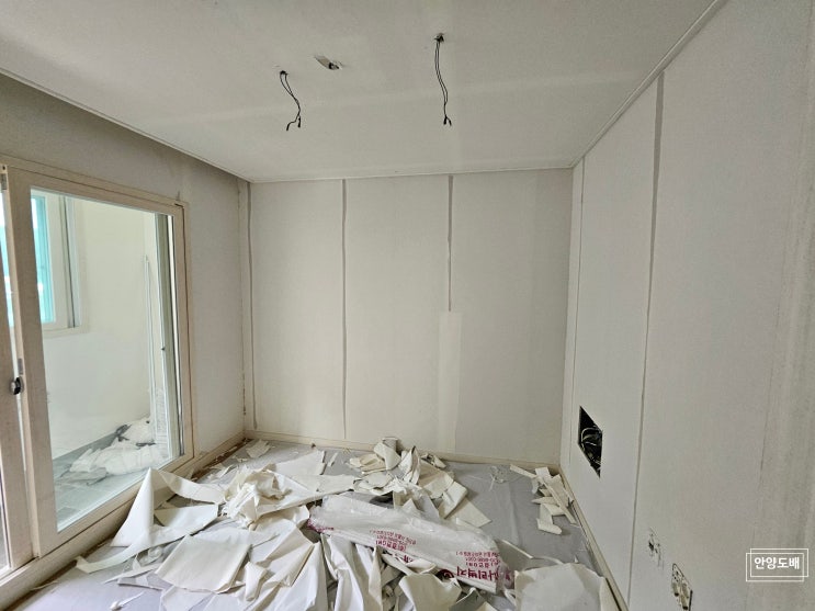  [시흥도배] 목감 물왕저수지 인근 준신축 빌라 쓰리룸 실크벽지 전체도배 시공