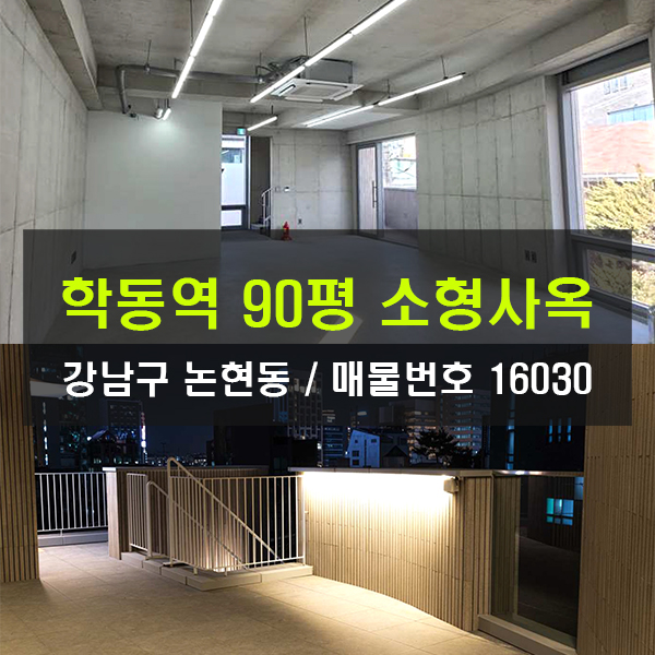  학동역사옥 임대 80평 논현동 소형사옥 테라스사옥