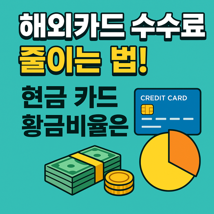  해외카드 수수료 줄이는 법! 현금 카드 황금비율은?