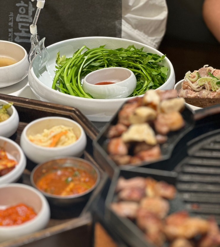  배곧맛집, 배곧 구워주는 고기집 함돈 배곧직영점(아기의자 있음)