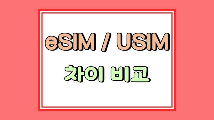  이심 교체 단점 장점 유심 차이 비교 정리