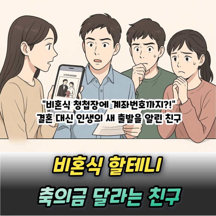  비혼식 할테니 축의금 달라는 친구