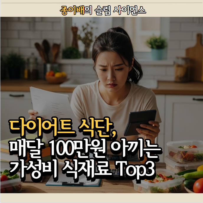  다이어트 식단, 매달 100만 원 아끼는 가성비 식재료 Top 3