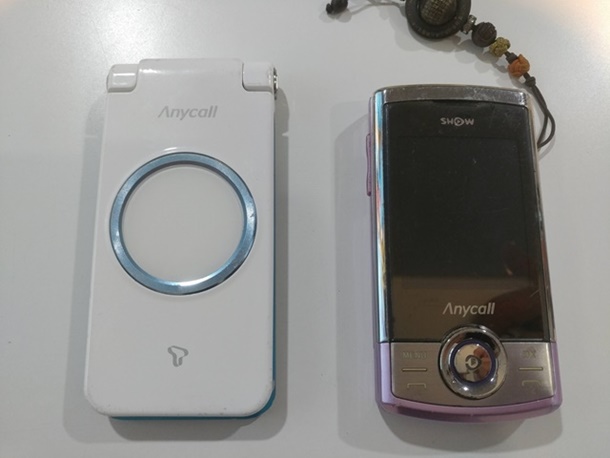  구형폰사진추출,애니콜 매직홀폰(SCH-W830,2010년), 파스텔폰(SPH-W5300,2009년)