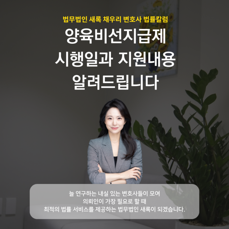  양육비선지급제 시행일과 지원내용 알려드립니다