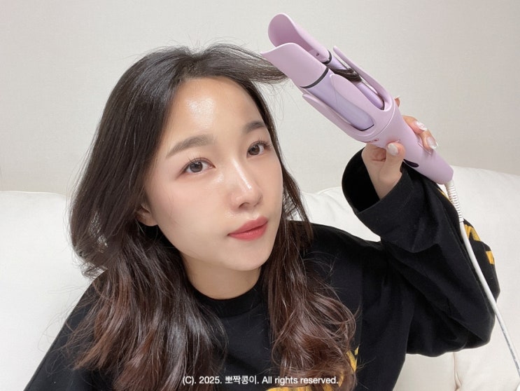  자동 봉고데기 추천 오아 오토롤링 고데기 긴머리 웨이브 만들기