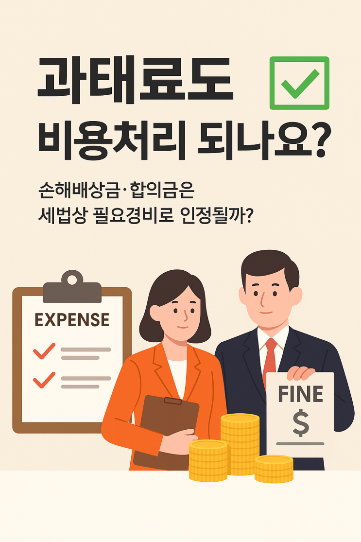   과태료도 비용처리 되나요?