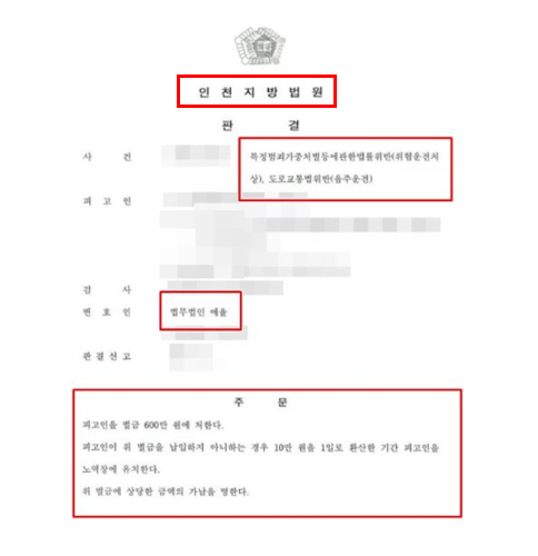 인천무면허음주운전 대응전략은 관련 사진