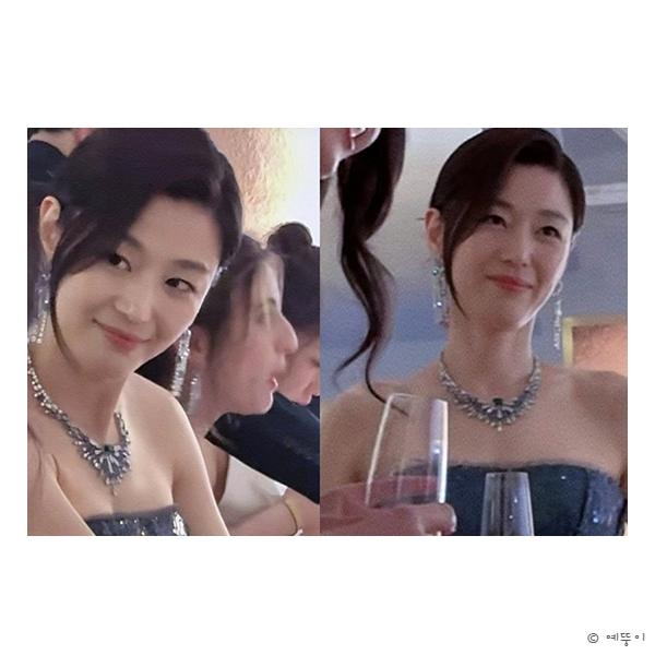전지현 피아제 행사에서 실물 보고 시선 집중했다는 드레스 미모 근황.jpg