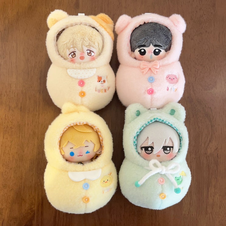  10cm 작은 동물 인형옷 침낭 아이돌인형옷