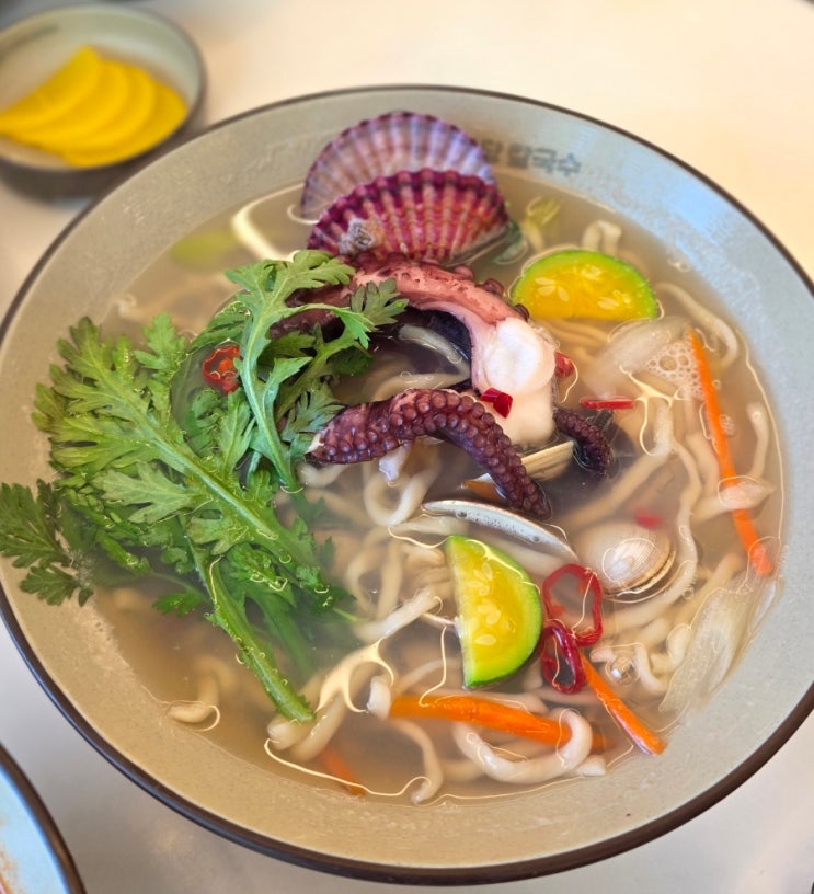  수원 광교산 맛집 파전 내돈내산 _ 산미당 칼국수 애견동반식당