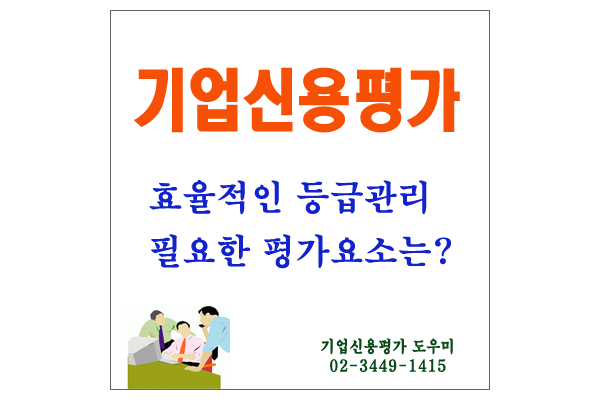  기업신용평가등급의 효율적인 관리를 위한 평가요소