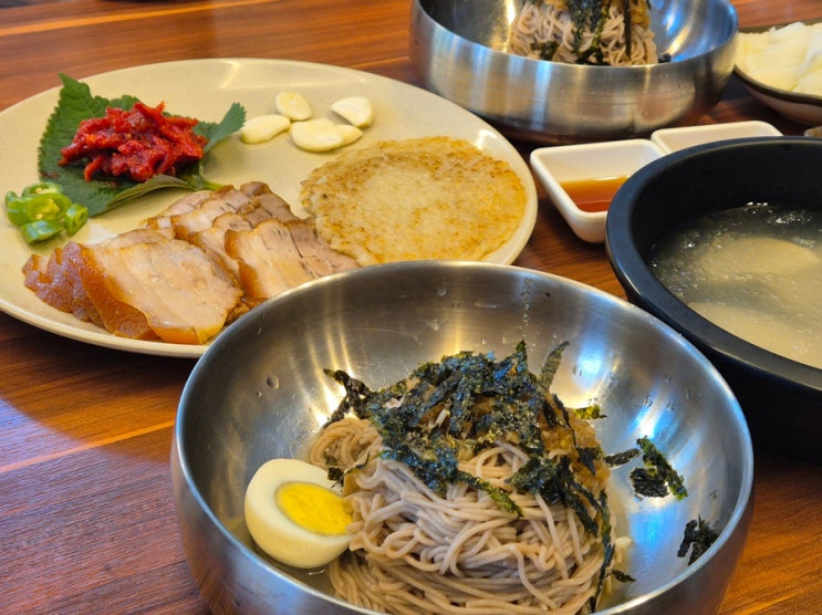  용인 고기동 맛집 분당 동치미 막국수 본점 시원한 국물과 수육 후기