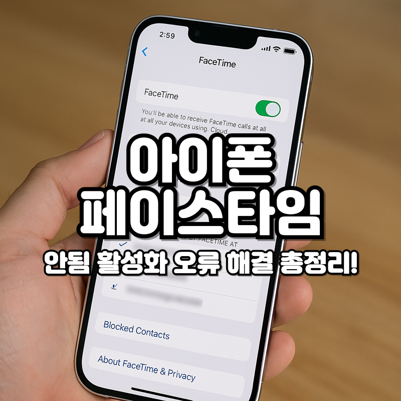 아이폰 페이스타임 오류 활성화 안됨 대처 방법