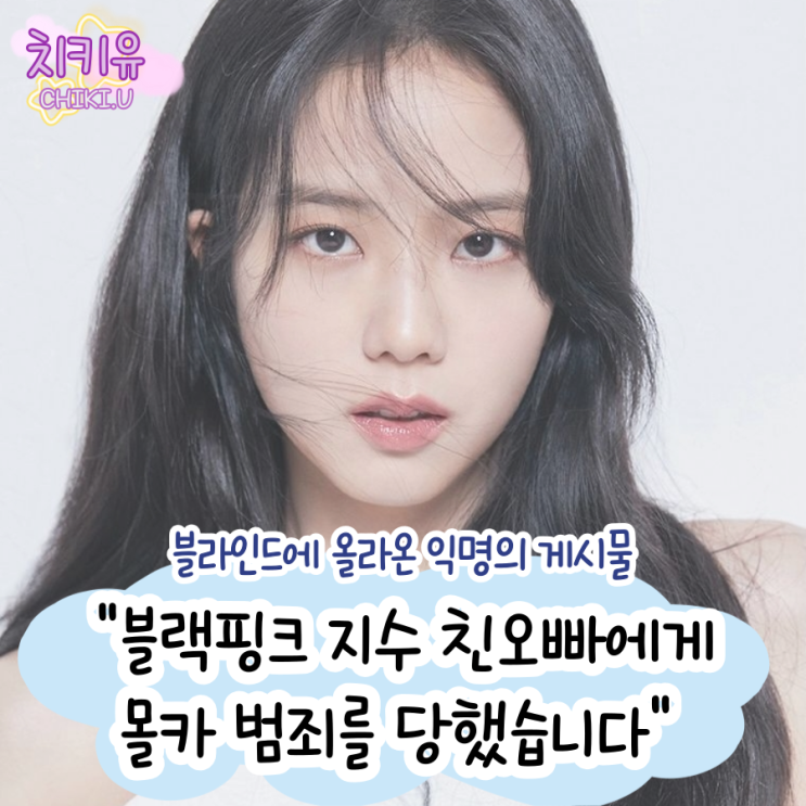 블랙핑크 지수 친오빠에게 몰카 범죄를 당했습니다.