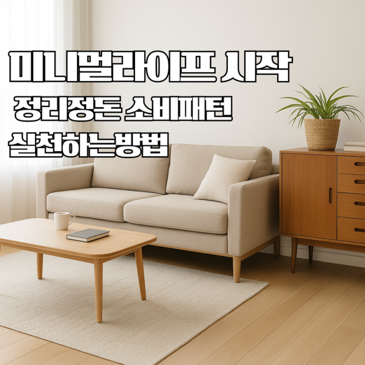 미니멀라이프 시작하기 정리정돈 소비습관 실천하는 방법