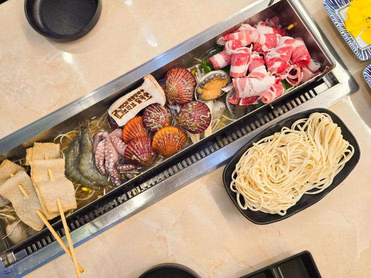  안목해변 해물샤브칼국수 맛집 브라보칼국수 강릉본점 깔끔하게 먹기 좋아요