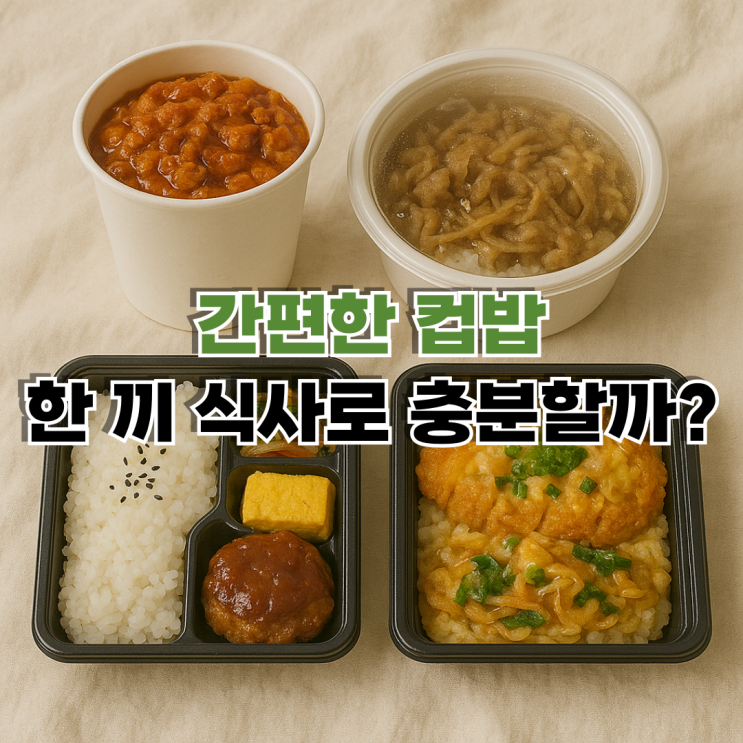  간편한 컵밥, 한 끼 식사로 충분할까?