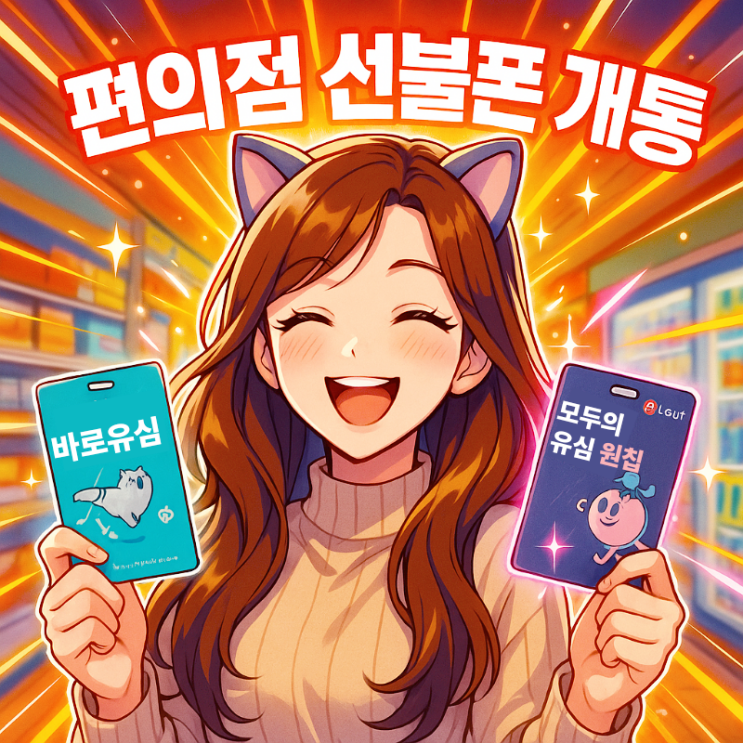  편의점 유심 구매 후 선불폰 개통 방법까지