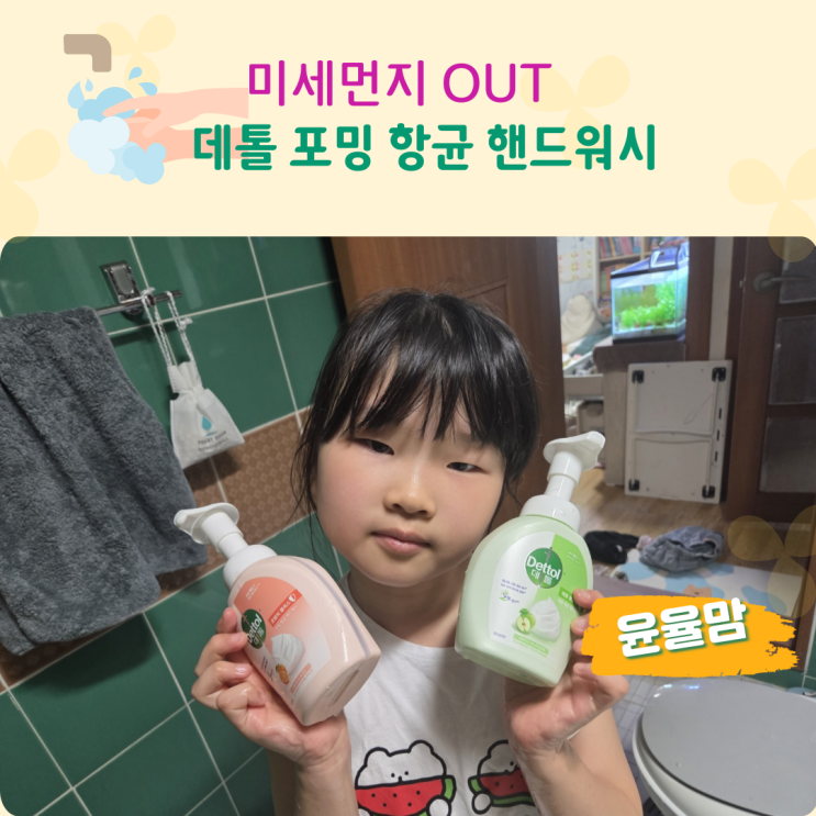 야외활동 후 위생관리 데톨 포밍 항균 핸드워시