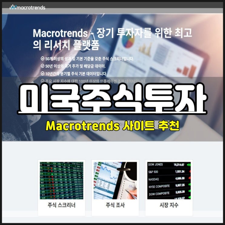  미국주식 장기투자 텐베거를 위한 기업 분석 사이트 Macrotrends 추천