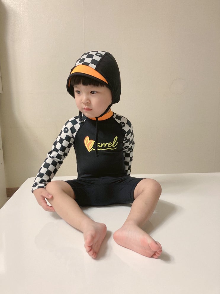  베럴 키즈 수영복 무브 도틀러 래쉬슈트 세트 올 여름 수영복은 이걸로 (사이즈 팁)