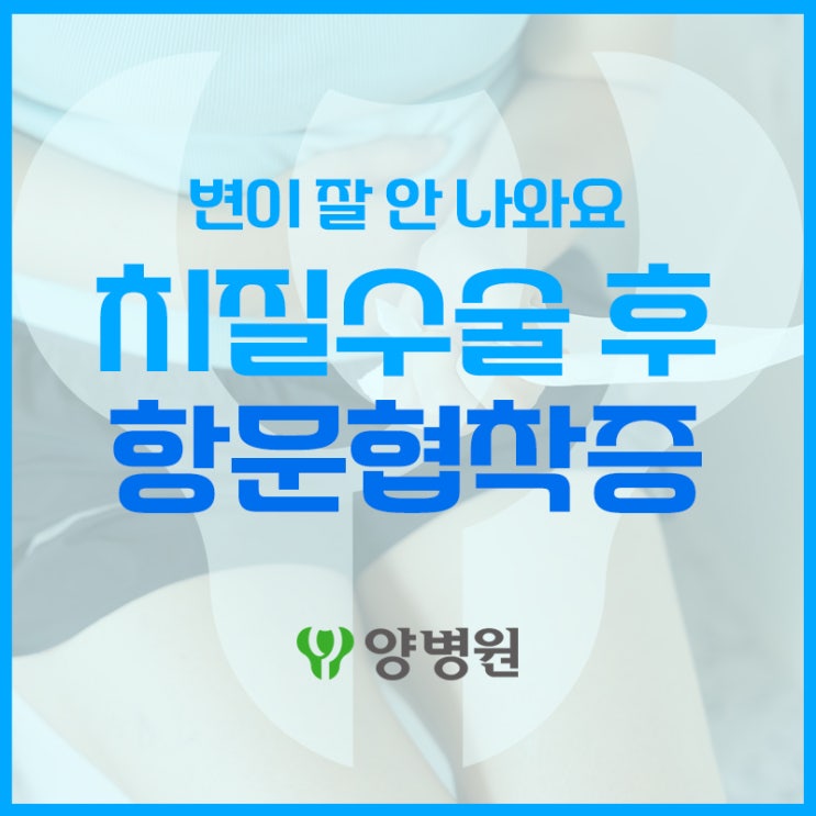  치질수술 후 변비, 항문협착증 | 고덕 치질수술