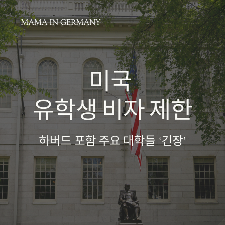 미국 <b>유학생 비자 제한</b>, <b>하버드</b> 포함 주요 대학들 ‘긴장’... 