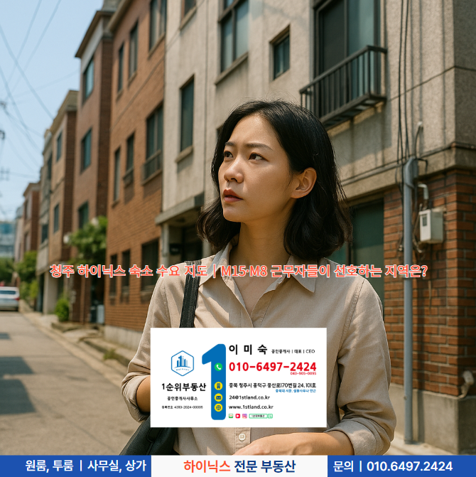  청주 하이닉스 숙소 수요 지도｜M15·M8 근무자들이 선호하는 지역은?