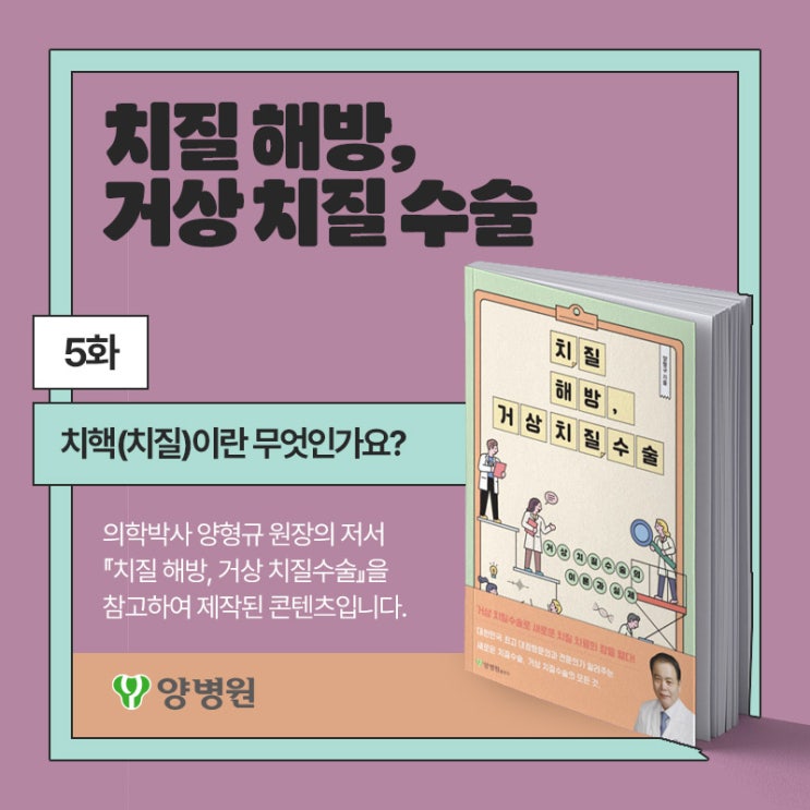  [치질 해방, 거상 치질 수술] 5화 : "치핵(치질)이란 무엇인가요?" | 양병원